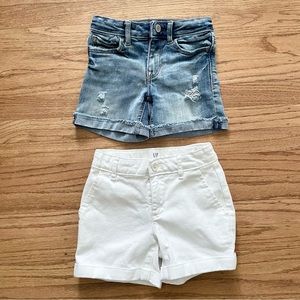 GAP Girls Denim Shorts - 2 Pair Size 7 Slim